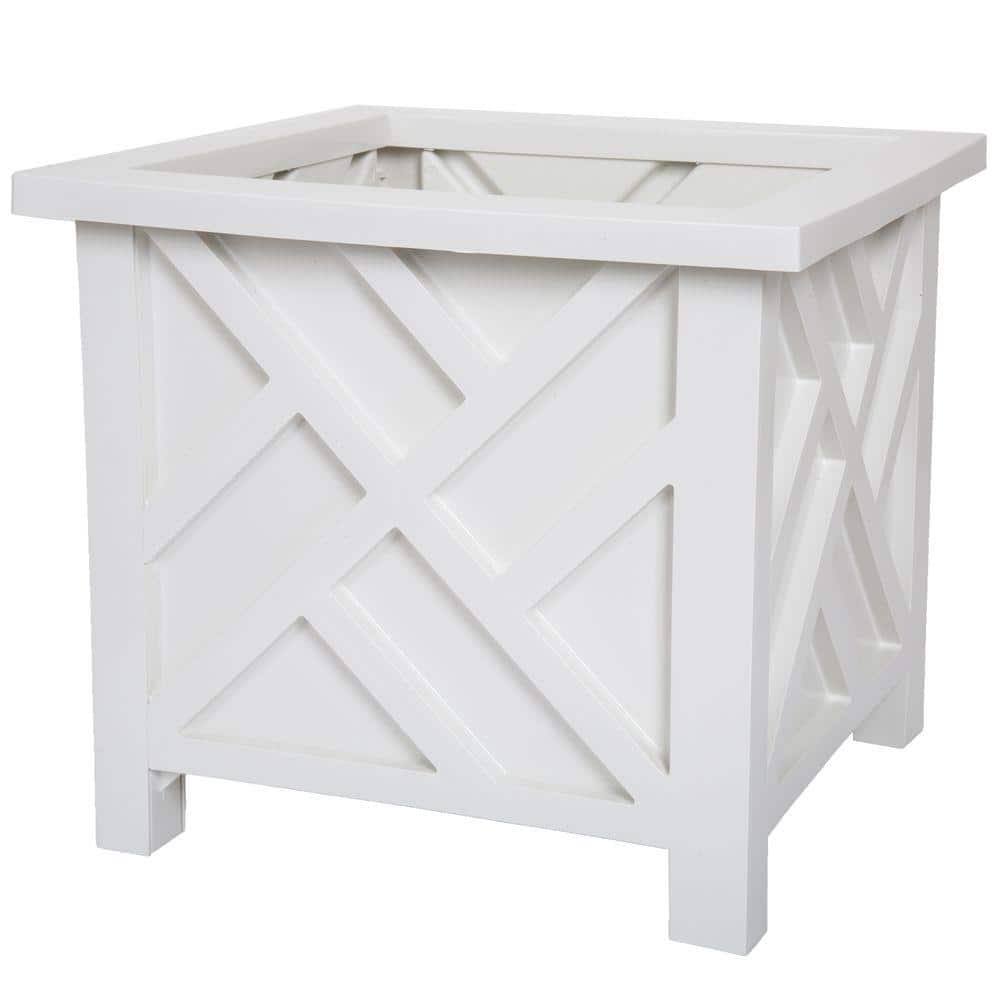 14.75 in. Dia White Plastic Box Planter price history on PriceWatchPro
