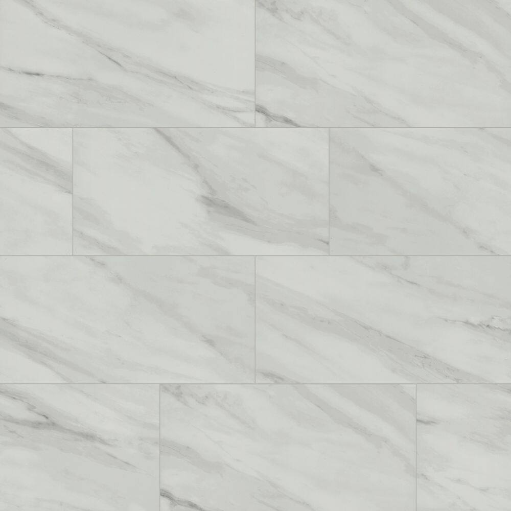 Kolasus White Matte White Stone Look Porcelain Rectangle Tile 12 in. x 24 in., Floor and Wall (448 sq. ft./Pallet) price history on PriceWatchPro
