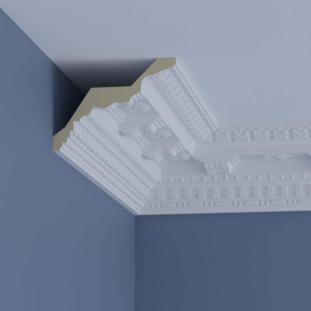 Leighton 96" Gray Polyurethane Crown Moulding