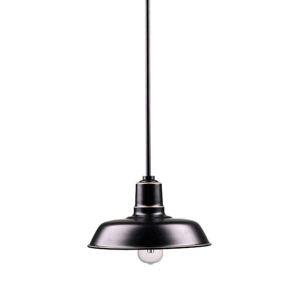 Unbranded Aurora 1-Light Imperial Black Outdoor Hanging Light