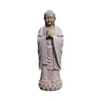 30 in. H The Enlightened Buddha Sculpture in 2 Tone Stone Garden Statue