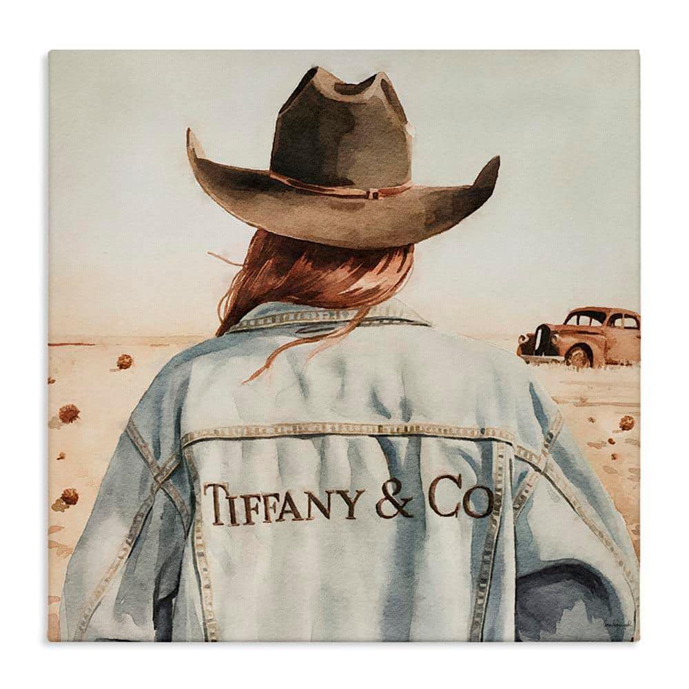 Trendy Brunette Cowgirl by Amanda Greenwood Unframed People Graphic Art Print 17 in. x 17 in. price history on PriceWatchPro