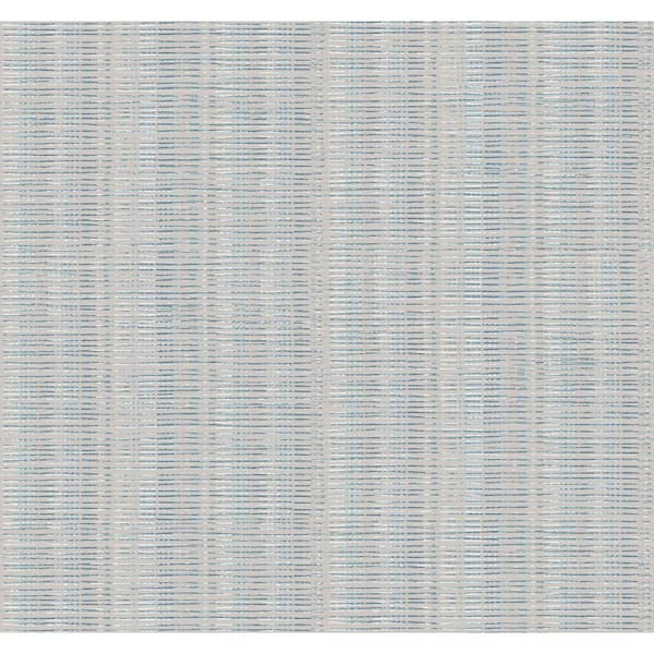York Wallcoverings Broken Boucle Stripe Putty/Blue Mix Spray and Stick Roll (Covers 60.75 sq. ft.)