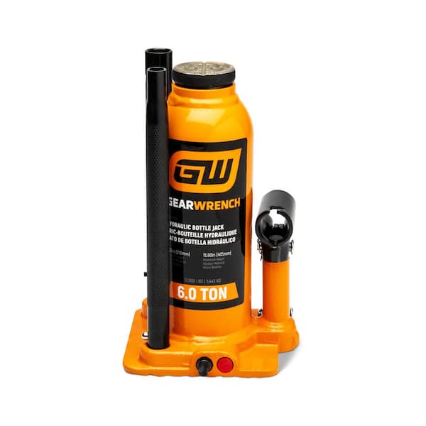 GEARWRENCH 6-Ton Hydraulic Bottle Jack with Handle Storage