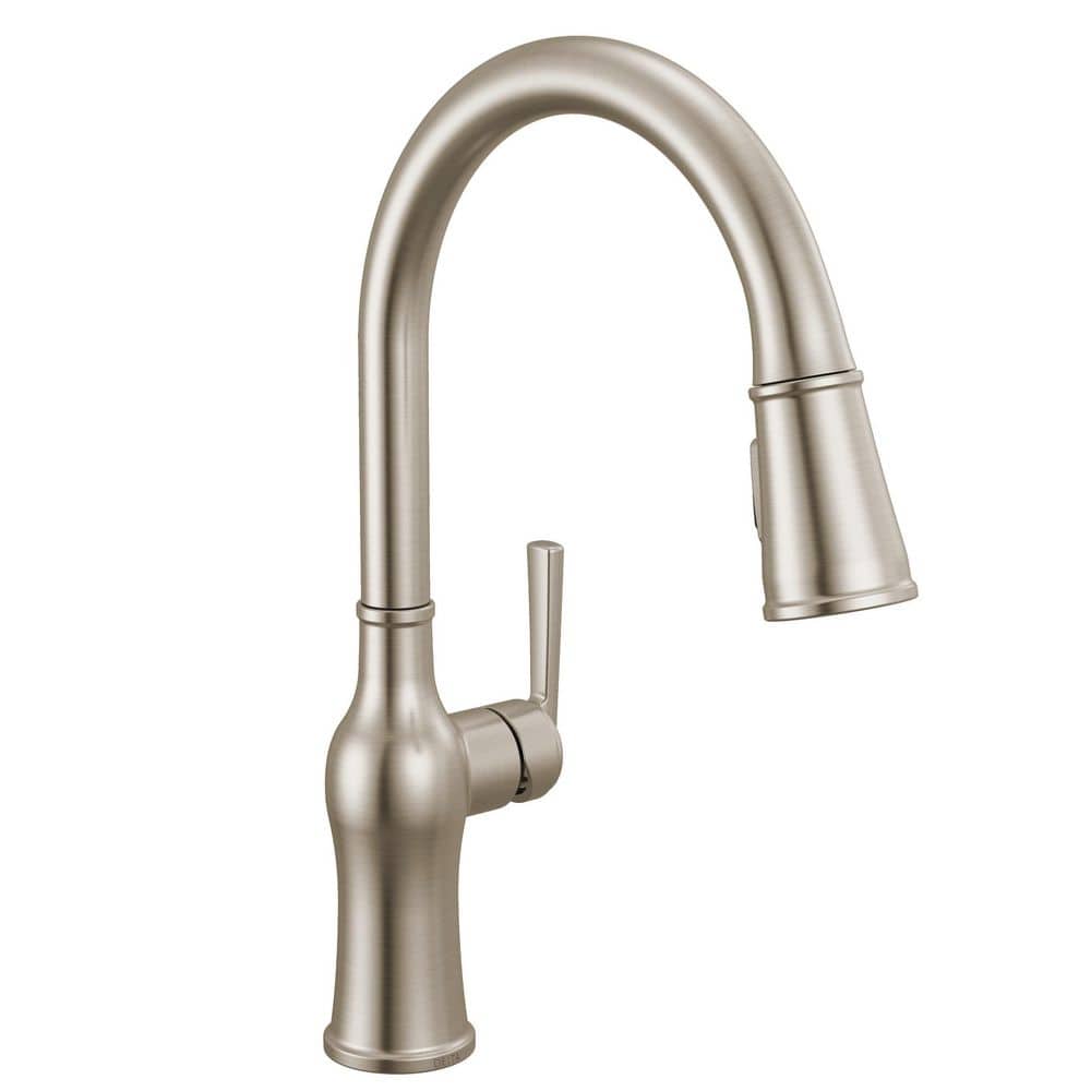 Delta Faryn Stainless 16.5 in. H Pull Down Sprayer Kitchen Faucet with ...