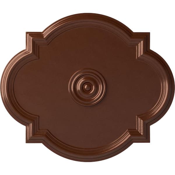Ekena Millwork 1-1/8 in. x 24 in. x 20-1/2 in. Polyurethane Waltz Ceiling Medallion, Copper Penny
