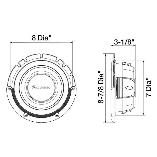 Shallow-Mount Subwoofer TS-A2000LD2 