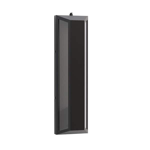 Montpelier 16 in. 1-Light Sand Grain Black Dusk to Dawn Outdoor Hardwired Wall Lantern Scone with LED Bulb
