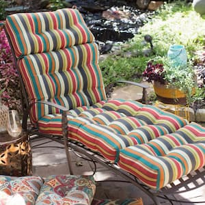 22 in. x 72 in. Sunset Stripe Outdoor Chaise Lounge Cushion