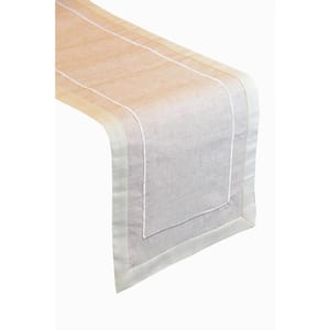 Xia Home Fashions 16 in. x 36 in. Ruffle Trim Solid Taupe Table Runner,  Gray XD151091636 - The Home Depot