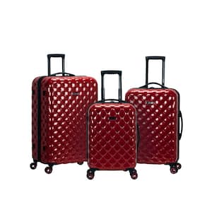 3-Piece Red Polycarbonate Luggage Set