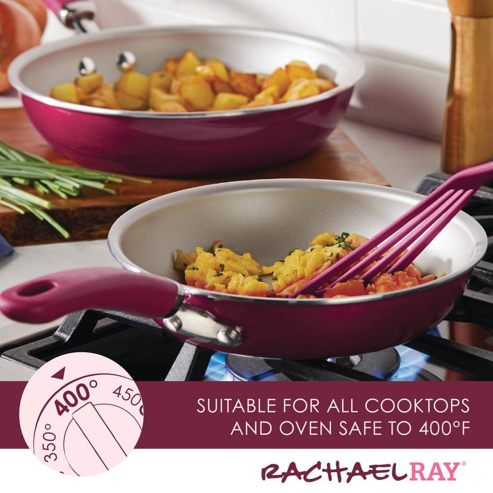 Burgundy Shimmer Aluminum Nonstick 13-Piece Cookware Set