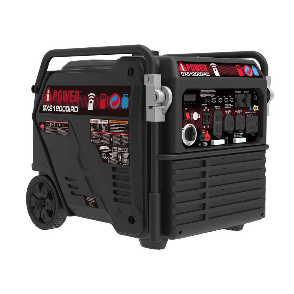 12,000-Watt Remote Electric Start Dual Fuel Gas & Propane Portable Inverter Generator w/ 50A Outlet, CO Sensor price history on PriceWatchPro