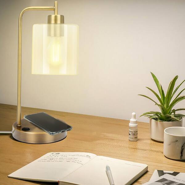 table lamp with wireless charging base