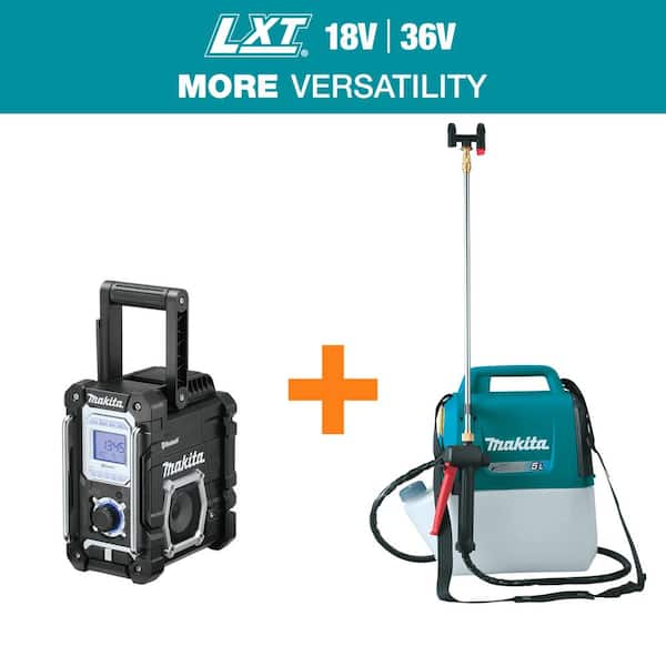 18V LXT Lithium-Ion Cordless Bluetooth Job Site Radio (Tool Only) with 18V LXT Lithium-Ion Cordless 1.3 Gallon Sprayer