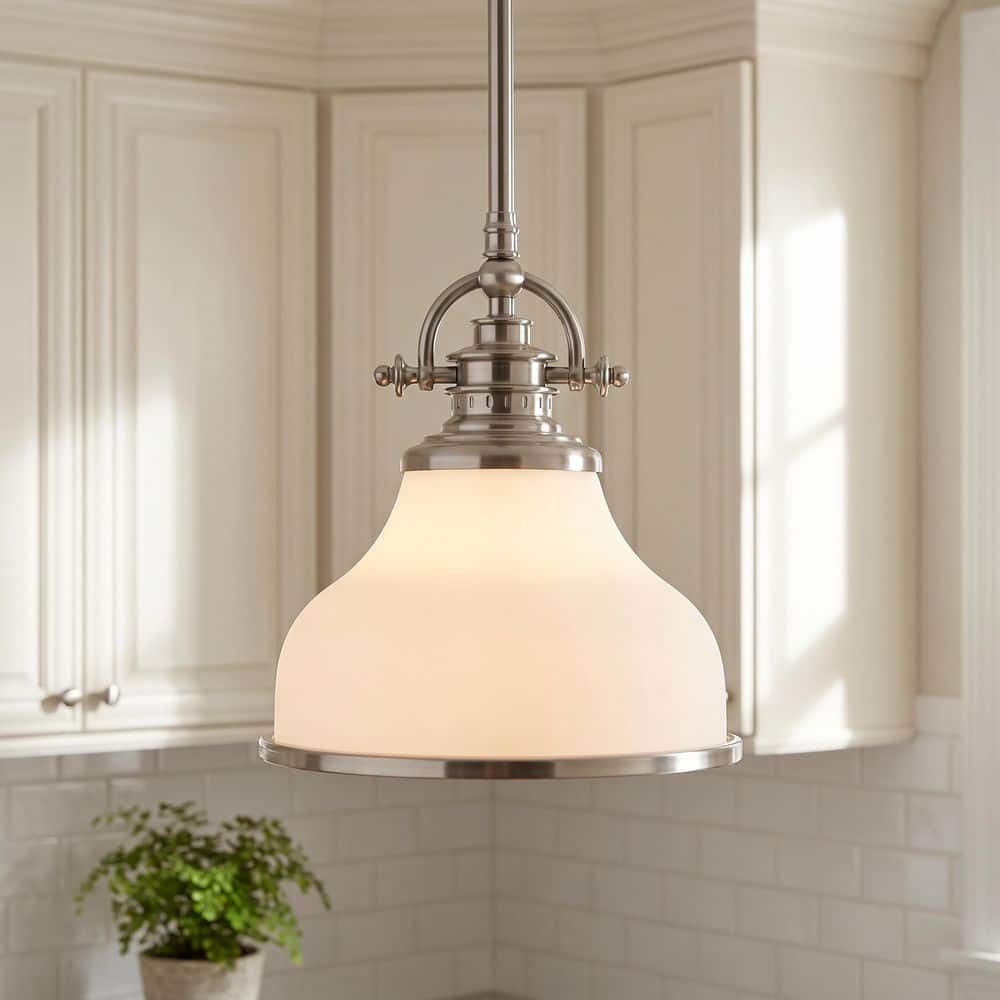 Quoizel Grant 1-Light Brushed Nickel Mini Pendant GRT1508BN - The