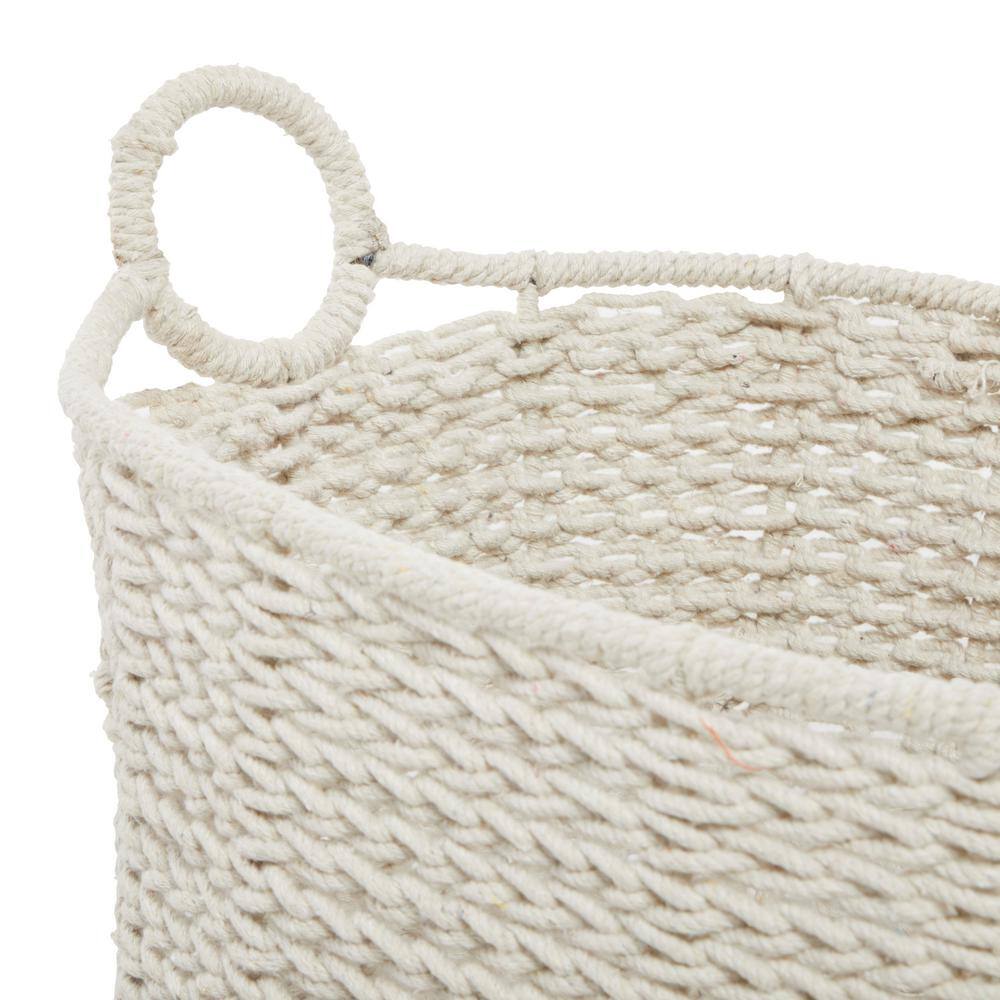 Bohemian Brights Round Fabric Storage Basket with Handles