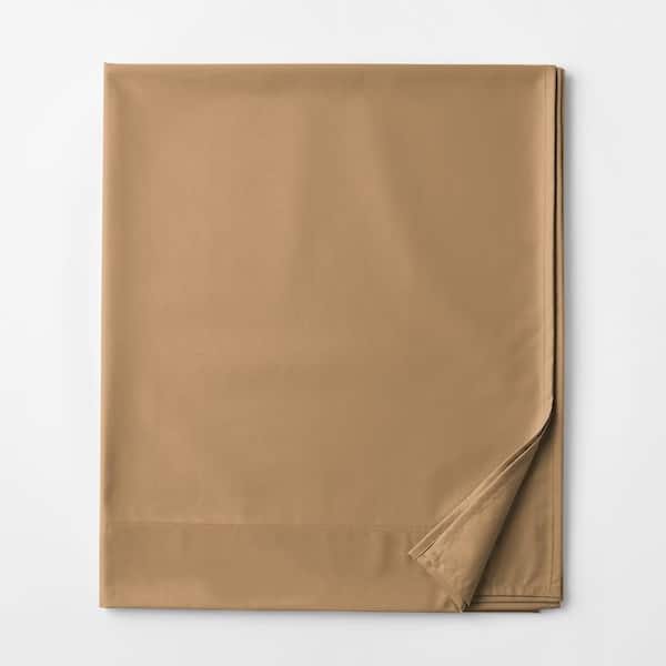 The Company Store Legends Hotel Cafe 450-Thread Count Wrinkle-Free Supima Cotton Sateen California King Deep Pocket Flat Sheet