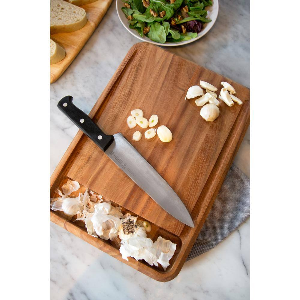 Acacia Wood Rectangular Bread Board with Juice Groove