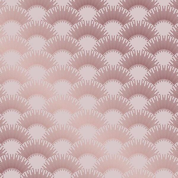 Tempaper Gatsby Scallop Roaring Blush Peel and Stick Wallpaper (Covers ...