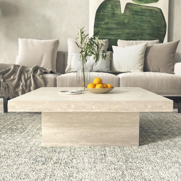 Light wood square coffee table discount