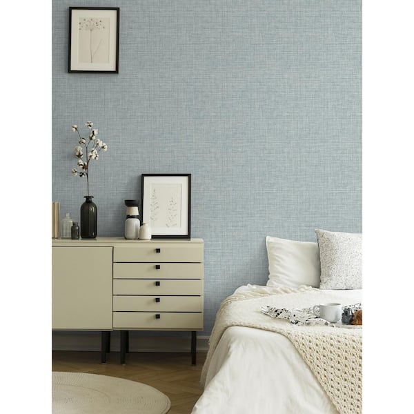 Tuckernuck Slate Linen Non Woven Paper Wallpaper