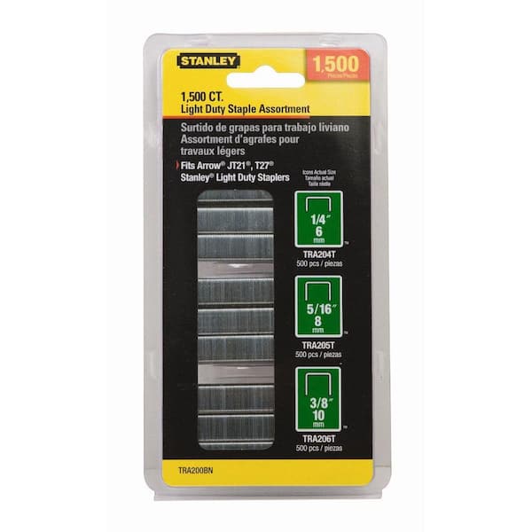 Stanley 1,500 Units 29/64 in. Wide Light Duty Staples