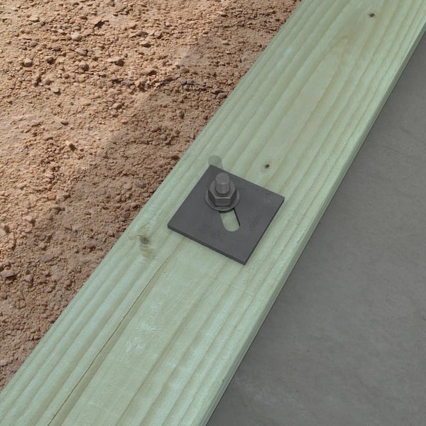BPS 3 in. x 3 in. Slotted Bearing Plate with 1/2 in. Bolt Dia.