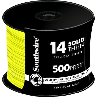 500 ft. 14 Yellow Solid CU THHN Wire