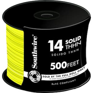 Southwire 500 ft. 14-Gauge Black Stranded CU THHN Wire 22955958 - The Home  Depot