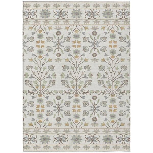 Chantille Machine Washable Indoor/Outdoor Abstract ACN3048 Ivory 10 ft. x 14 ft. Area Rug
