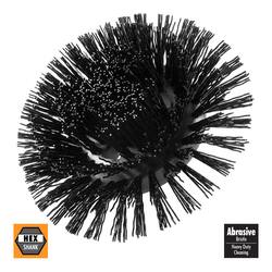 RYOBI Abrasive Bristle Round Brush with Hex Shank Compatibility