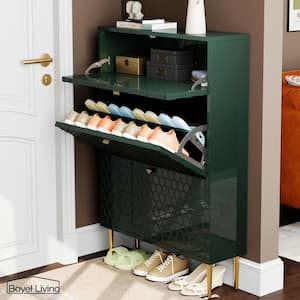 Green MDF Shoe Storage Cabinet (24-Pair)