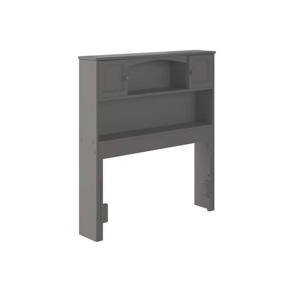 Atlantic Furniture Newport Twin Grey, Grey Bookcase Headboard