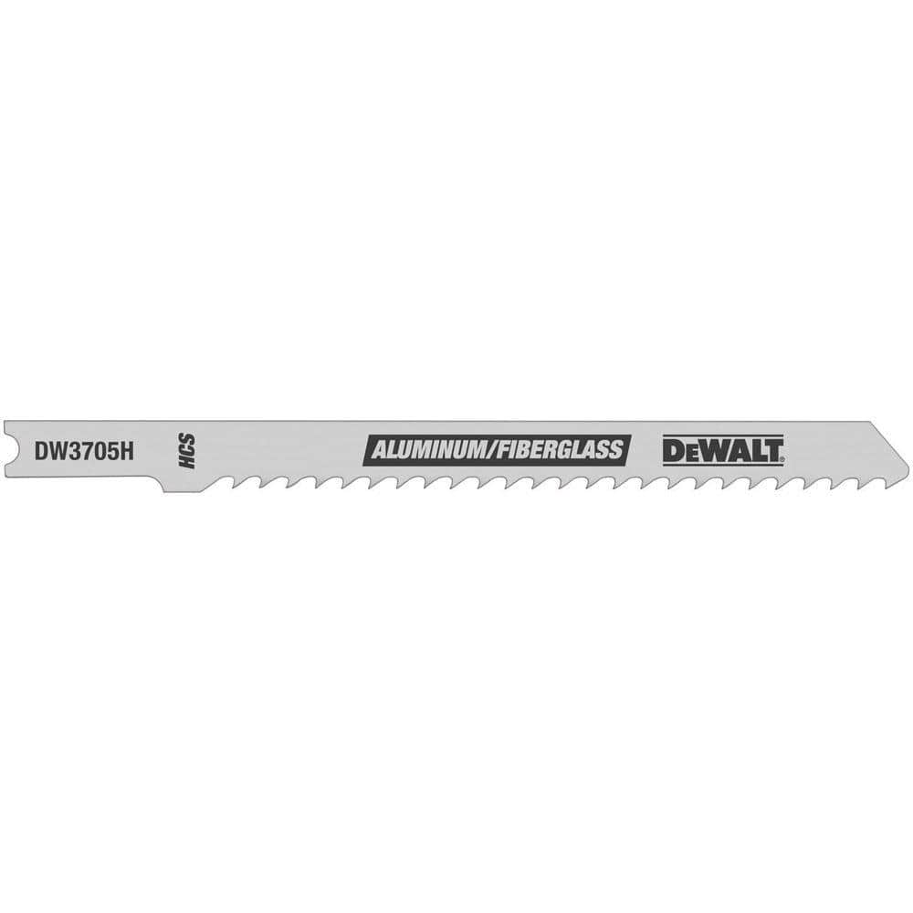 DEWALT 4 in. 8 TPI Aluminum/Fiberglass Jig Saw Blade HCS U-Shank (5-Pack)  DW3705H - The Home Depot