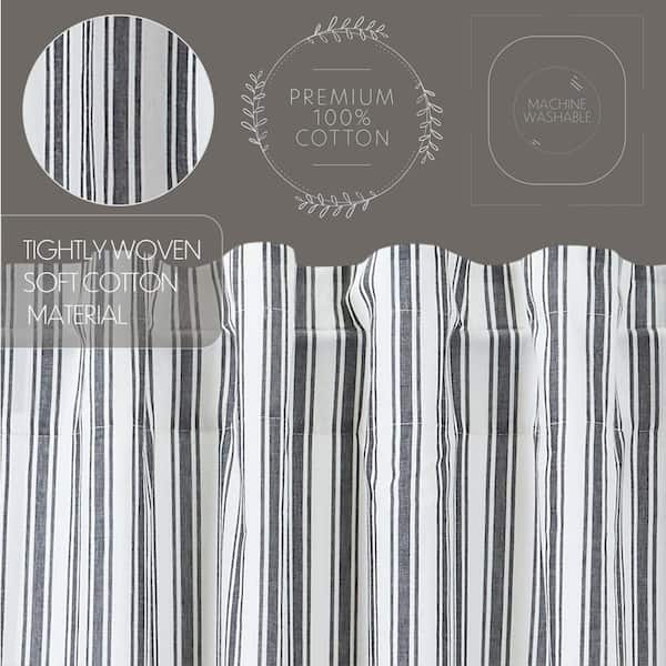 Farmhouse Ticking Stripe Fabric Black / Natural Fabric