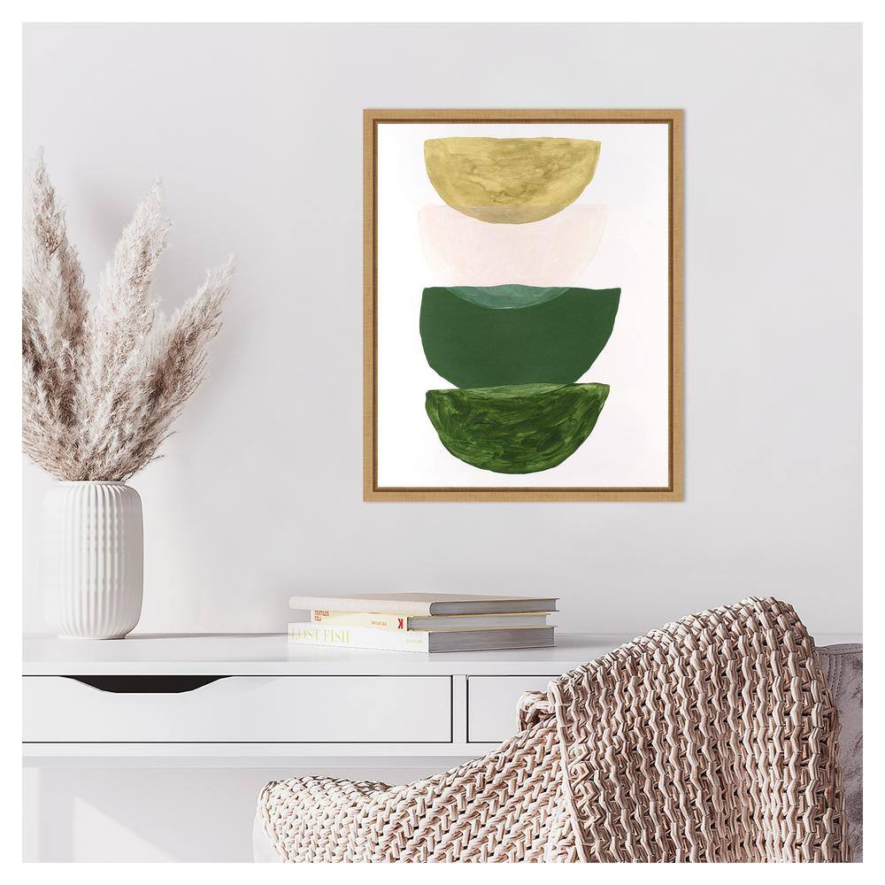 Living Spectrum IV Abstract Canvas Print with Maple Frame