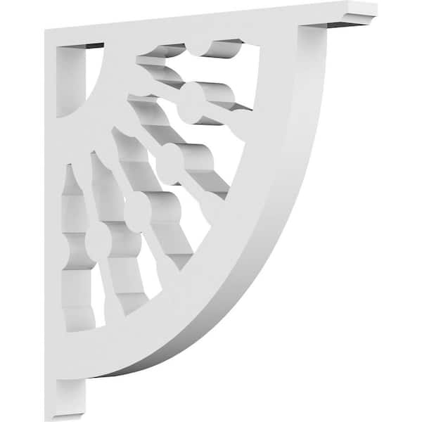 Ekena Millwork 5/8 in. W X 6 in. H X 6 in. D PVC Classic Wagon Wheel Bracket