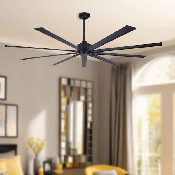 Xtreme 72 in. Indoor Coal Black Downrod Mount Windmill Ceiling Fan with Remote Control