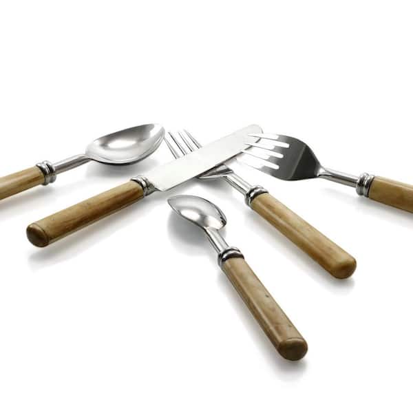 Gibson Home Alaniz 3 Piece Gold Titanium-Plated Cutlery Set - Includes  Chef, Utility, and Paring Knives with Walnut Handles in the Cutlery  department at