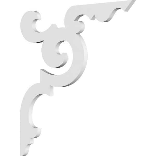 Ekena Millwork 5/8 in. W x 18 in. H x 18 in. D PVC Benson Bracket