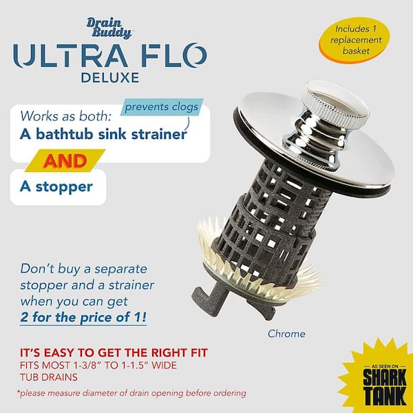 Drain Buddy Ultra Flo Sink Oil Rubbed Bronze Metal Cap + 1 Extra Baske