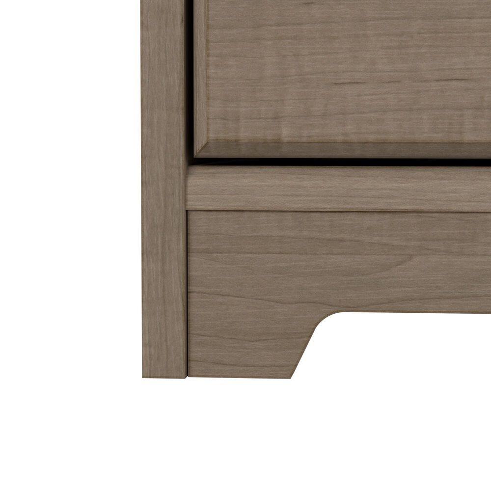 Ash Gray Engineered Wood Tall Kitchen Pantry Cabinet with Doors