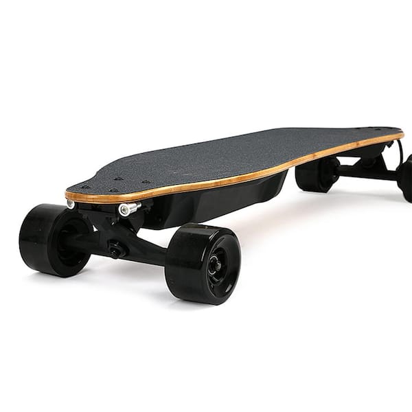 Saks faglært Bytte 38.19 in. L x 10.83 in. W x 5.71 in. H Electric Skateboard with Remote  Control Black CU34807112 - The Home Depot
