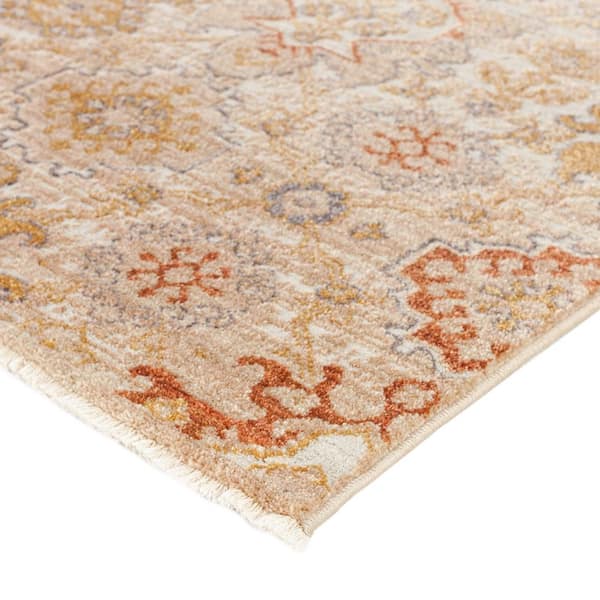 Odessa Geometric Beige 7 ft. 10 in. x 10 ft. Area Rug