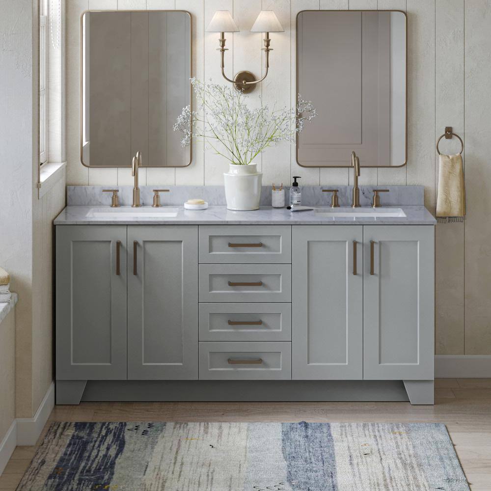 ARIEL Taylor 73 in. W x 22 in. D x 35.25 in. H Double Freestanding Bath ...