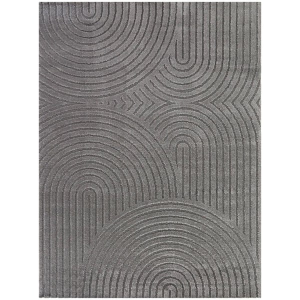 BALTA Caserio Grey 4 ft. x 6 ft. Abstract Area Rug