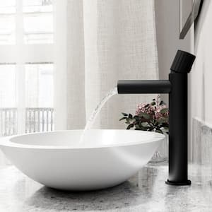 Ashford Single Handle Single-Hole Bathroom Vessel Faucet in Matte Black
