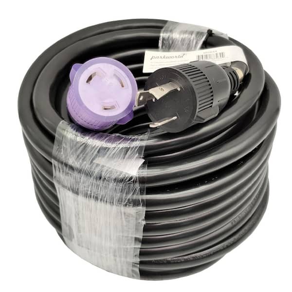 parkworld 25 ft. 10/3 30 Amp NEMA L6-30 Extension Cord NEMA L6-30P to L6-30R