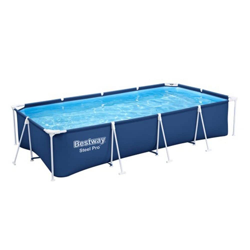 Bestway Steel Pro 13 ft x 32 in Rectangular Above Ground Pool with Filter and Pump